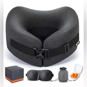 MLVOC Travel Pillow Memory Foam Neck Pillow NIB